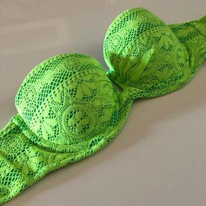 VS  Strapless Push-Up Bandeau Bikini Top - Green